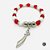 Pulseira - Ogum Vermelho E Branco Cristal E Silicone - Imagem 1