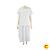 Conjunto Feminino Oxford – Branco (Bata e Saia) - Imagem 1