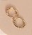 Argola EDUARDA click folheada com detalhe colorido (Ouro) - Imagem 1