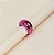 Anel MARIA chunky de acetato meia lua rosa cromado - Imagem 1
