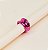 Anel LAILA chunky de acetato boleado  rosa cromado - Imagem 1
