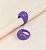 Anel MARIA chunky de acetato meia lua roxo - Imagem 2