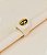 Anel LETICIA chunky de acetato alongado bege com esfera dourada - Imagem 1