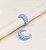 Anel BRUNA chunky de acetato sereia candy azul - Imagem 2