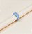 Anel BRUNA chunky de acetato sereia candy azul - Imagem 1