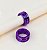 Anel BIA chunky de acetato 3 arcos roxo cromado - Imagem 2