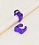 Anel HELENA chunky de acetato irregular roxo cromado - Imagem 2