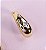 Brinco SIMONE folheada virgula com zirconia dourado - Imagem 2