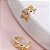 Piercing fake TASSIA semijoia elos com zirconia (unidade) ( banhada em ouro ) - Imagem 2