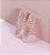 Hair clip LUDMILA max folha acrilico fosco com detalhes rose claro (par) - Imagem 1