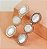 Hair clip KAREN oval esmaltada retro (par) - Imagem 2