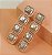 Hair clip INGRID quadrado 3D esmaltado retro (par) - Imagem 2
