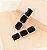 Hair clip SANDRA retangular preto esmaltado retro (par) - Imagem 1