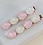 Hair clip LARYSSA 4 pedras ovais 3D rosa e branco (par) - Imagem 2