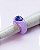 Anel ERIKA chunky de acetato roxo, solitario azul escuro - Imagem 1