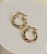Argola LEANDRA espiral  G feito click folheada a ouro - Imagem 1