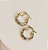 Argola LEANDRA espiral  M feito click folheada a ouro - Imagem 1
