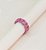 Anel LAVINIA chunky elos de metal (rosa) - Imagem 1