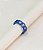Anel LAVINIA chunky elos de metal (azul bic) - Imagem 1