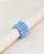 Anel JULIA chunky de acetato azul com waves - Imagem 1