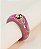 Anel  ALICE chunky de acetato meia lua P tie dye com micro esfera - Imagem 2