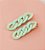 Hair clip ESTER corrente verde agua (par) - Imagem 1