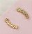 Brinco NUBIA folheada ear cuff flor cravejado com zirconia - Imagem 2