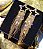 Brinco AVRIL estrela franjas strass premium dourado - Imagem 1