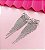 Brinco AMY party  franjas strass prata - Imagem 1