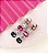 Hair clip KALINE pedra premium verde + pink com strass (par) - Imagem 1