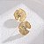 Brinco TAMIRES folha de lotus folheada a ouro - Imagem 1