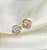 Brinco CRISTAL 4folhas cravejada com zirconia navete folheada a ouro - Imagem 1