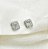 Brinco DONA quadrado cravejada com zirconia navete folheada a prata - Imagem 1