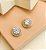 Brinco EMILIA pizza M cravejada com zirconia navete folheada a ouro - Imagem 1