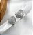 Argola CORA coração cravejado com zirconia cristal folheada a prata - Imagem 1