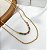 Colar Fabiola duplo folheada a ouro com pedras Colors - Imagem 1