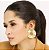 Brinco MARJORIE mandala texturizada folheada a ouro - Imagem 1