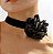 Choker LIANDRA flor com veludo preta - Imagem 2