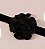 Choker LIANDRA flor com veludo preta - Imagem 1