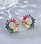 Brinco DIENE girassol em zirconia Colors folheada a ouro - Imagem 1