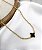Choker NORA colar flor preta folheada a ouro - Imagem 1