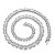 Colar ARETHA riviera retangulos com navete folheada a prata com zirconia premium - Imagem 1