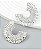 Brinco AYLA meio circulo strass premium - Imagem 1