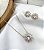 Conjunto KIRA colar e brinco folheada a ouro sol cristal - Imagem 1