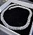 Choker HOLLY navete premium cristal folheada a prata - Imagem 1