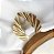 Brinco RAVEN ear cuff com folha folheada a ouro - Imagem 1