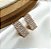Argola TOKIO quadrada cravejada com micro zirconias folheada a ouro - Imagem 1