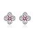 Brinco LONDRES trevo cravejado com micro zirconia ROSA - Imagem 1