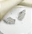 Brinco VELMA ear hook cravejado com microzirconias folheada a prata - Imagem 1