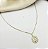 Colar ABENÇOADA Nossa senhora Aparecida cravejada com zirconia folheada a ouro - Imagem 1